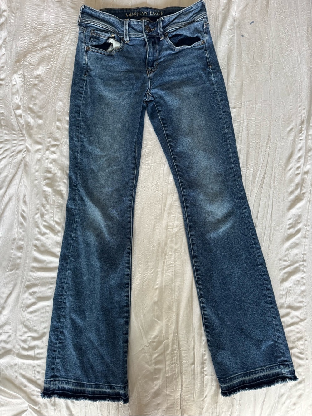 American Eagle Outfitters Women's Blue Kick Boot Jeans Size 4